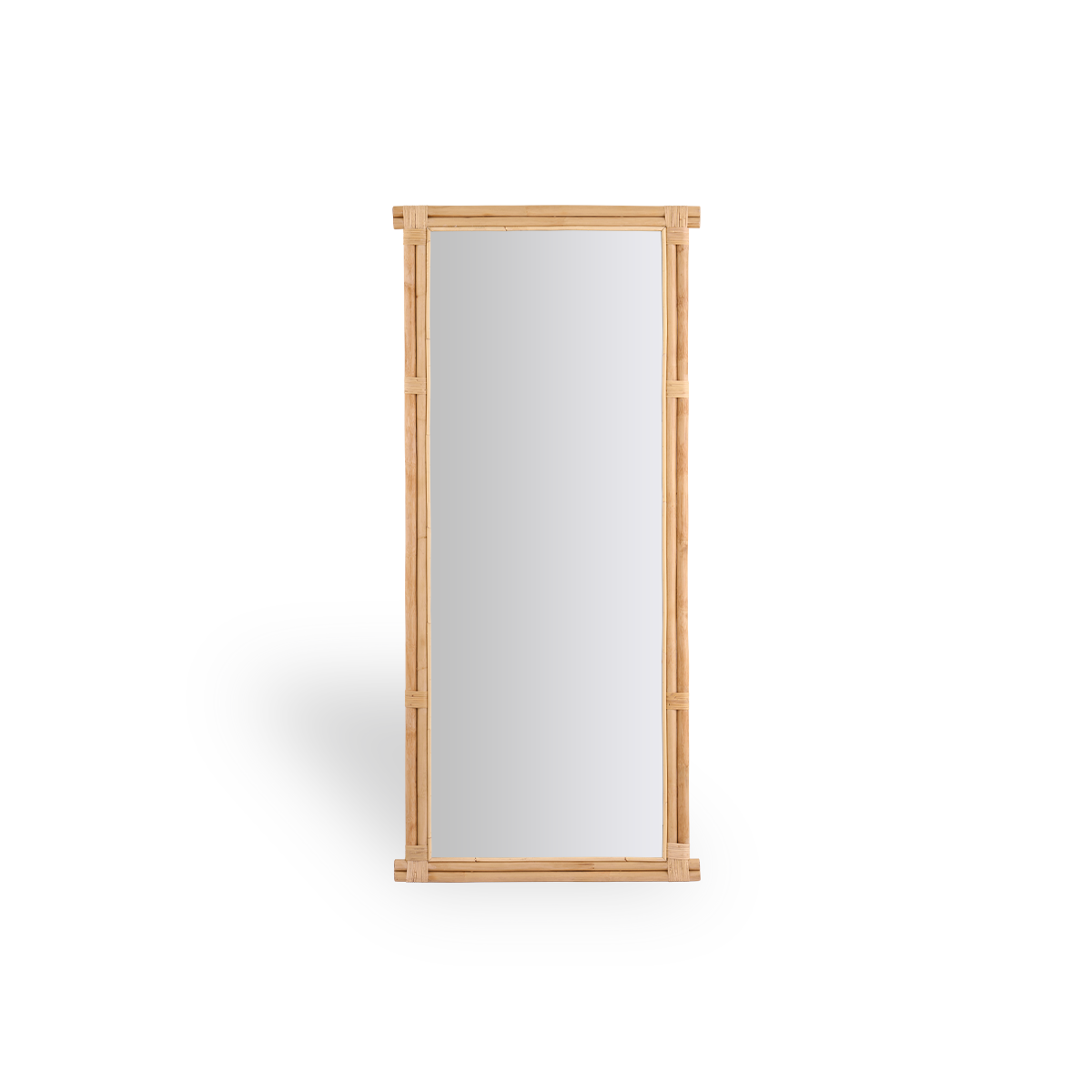 Large mirror in rattan frame | Rasmus Mirror 172 cm