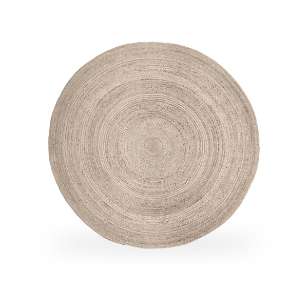 Large round rug in natural colors | Jute Carpet | 280 cm