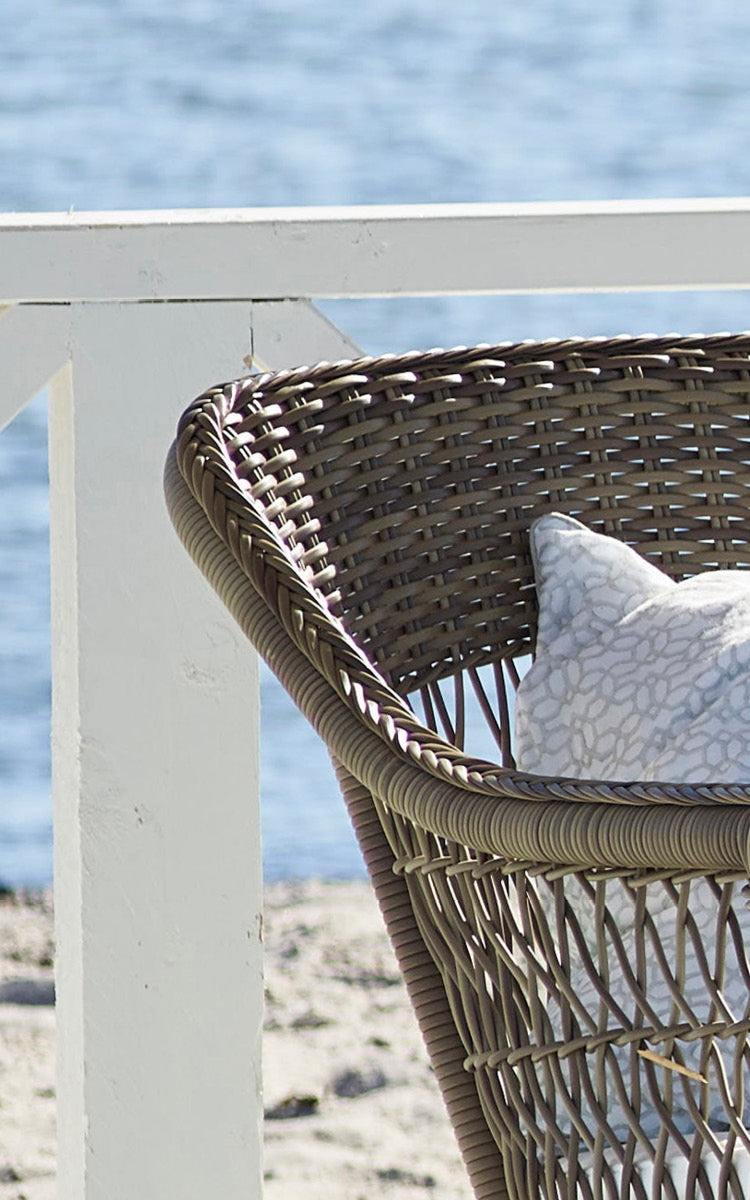 This is a close-up image of Charlot 3 Seater Sofa in antique Grey ArtFibre Aluminium.