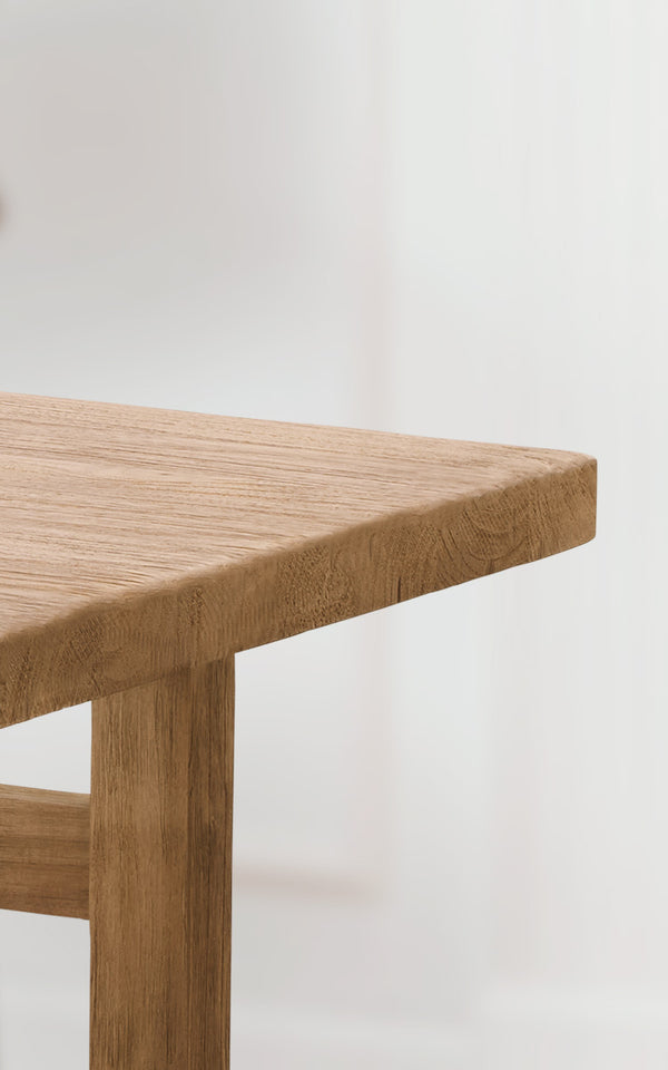 This is a close-up image of Alfred Coffee Table in teak indoor.