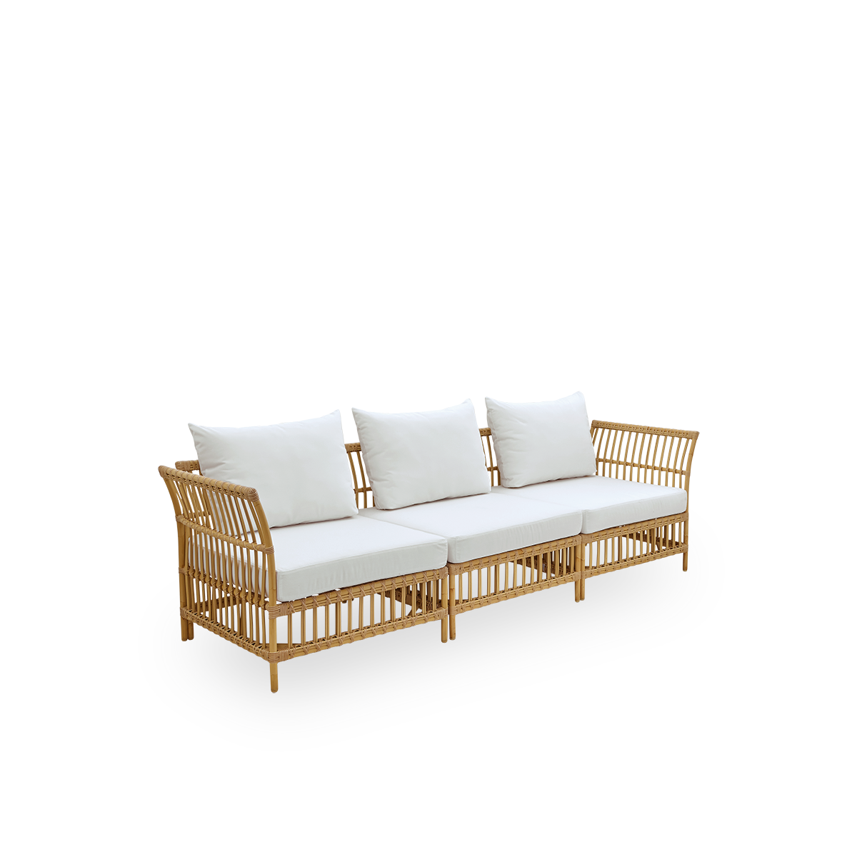 This is a close-up image of Maggie Sofa Corner Module in natural aluminium artfibre.