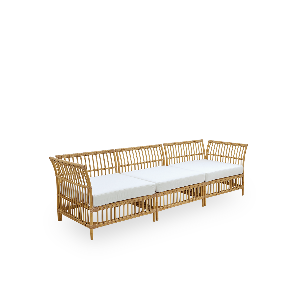 This is a close-up image of Maggie Sofa Corner Module in natural aluminium artfibre.