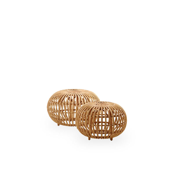 Small ottoman in rattan and wicker | Franco Albini - Sika-Design.com