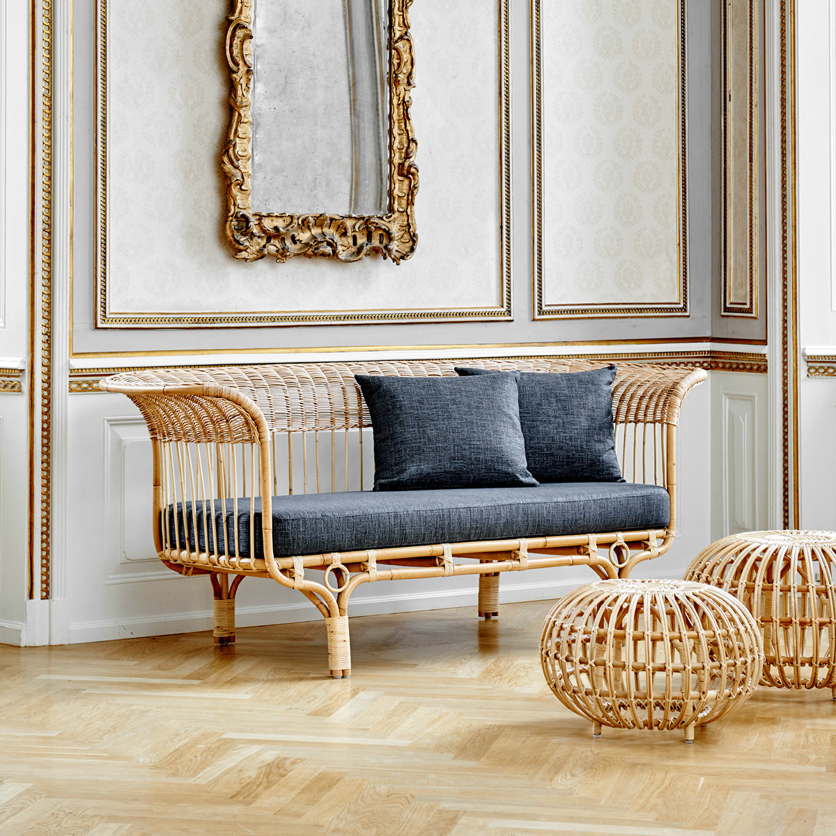 Ottomans & Stools | Handcrafted Rattan Accent Seating