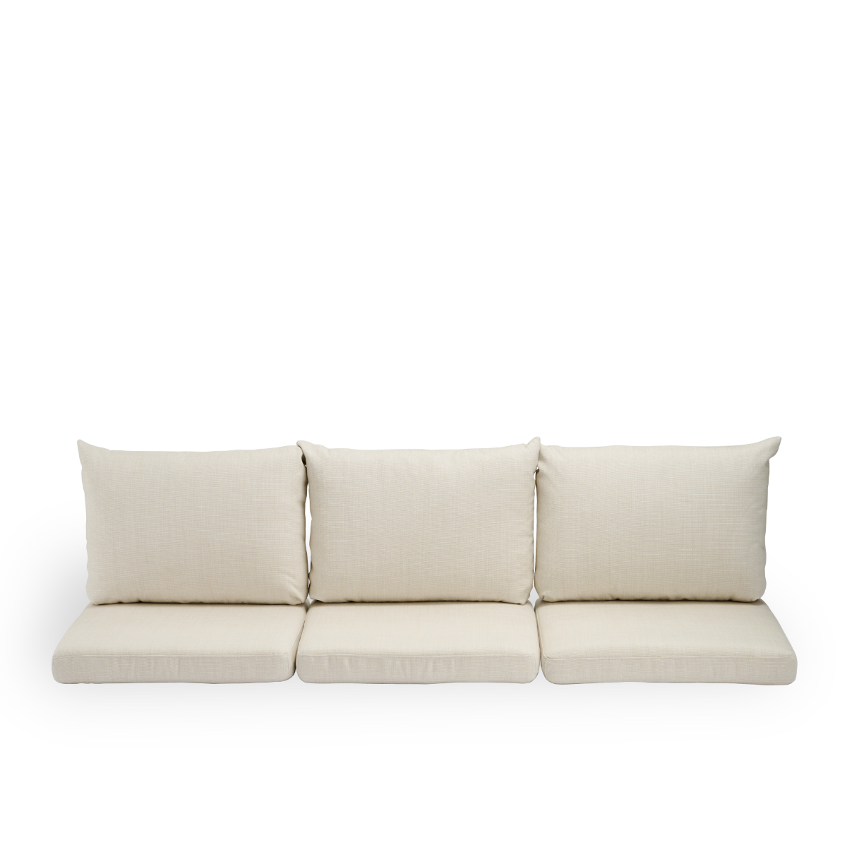 Image of Seat- and back cushions | Donatello 3-seater Sofa presented with beige fabric