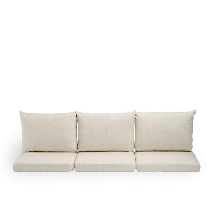 Image of Seat- and back cushions | Donatello 3-seater Sofa presented with beige fabric