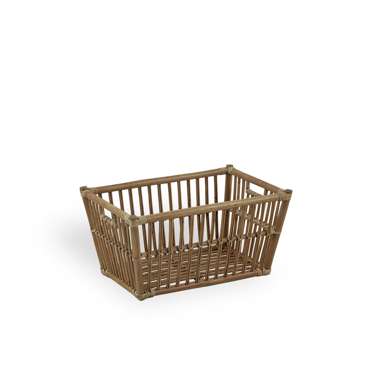 Marche rattan basket 60x40 cm, squared basket great for laundry in Antique color. Handcrafted in high quality Indonesian rattan. 