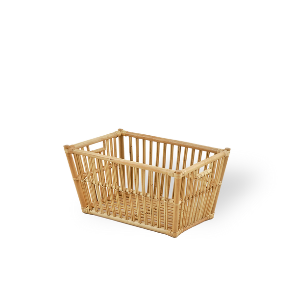Marche rattan basket 60x40 cm, squared basket great for laundry. Handcrafted in high quality Indonesian rattan. 