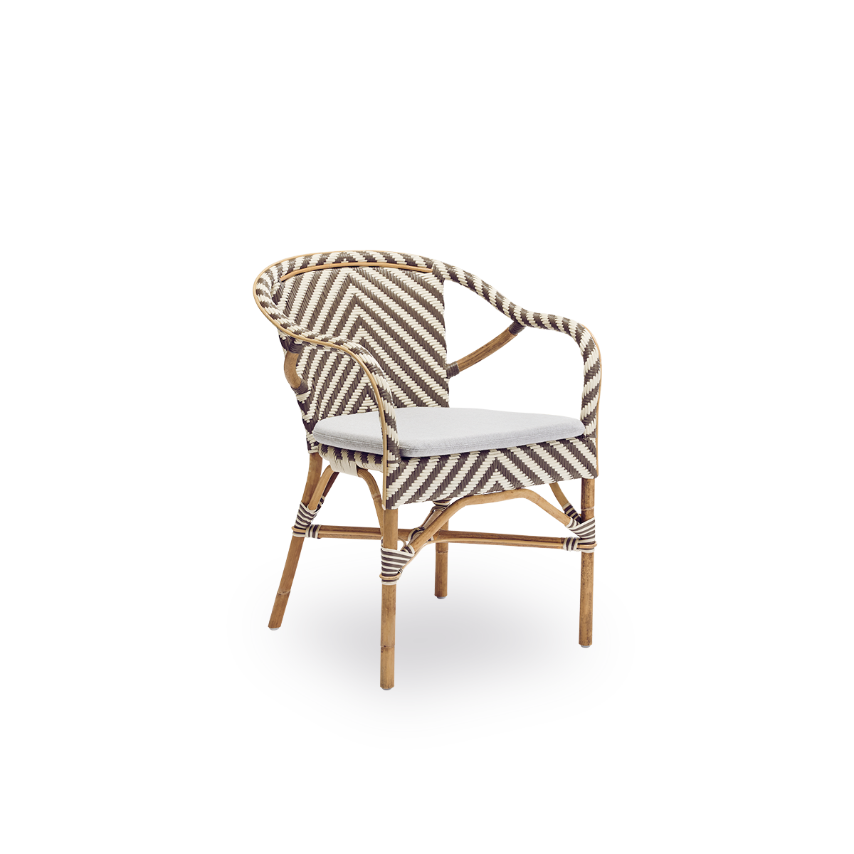 This is an image of Madeleine seat cushion for indoor use with A616 fabric.