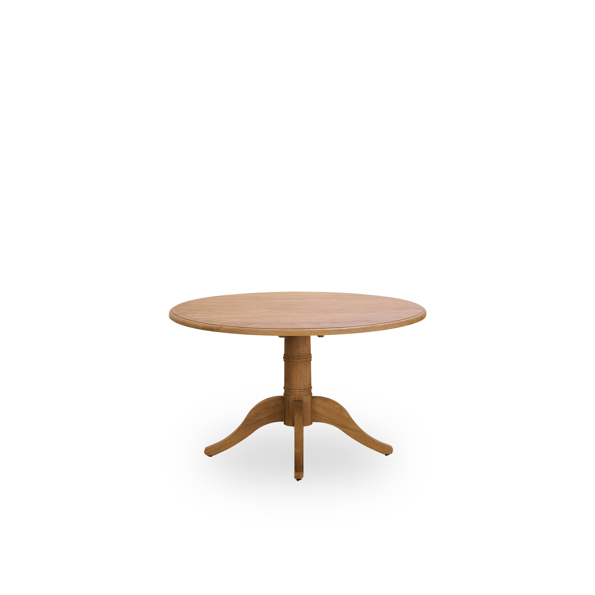This is a close-up image of Michel Teak Dining Table Ø120 cm in teak indoor.