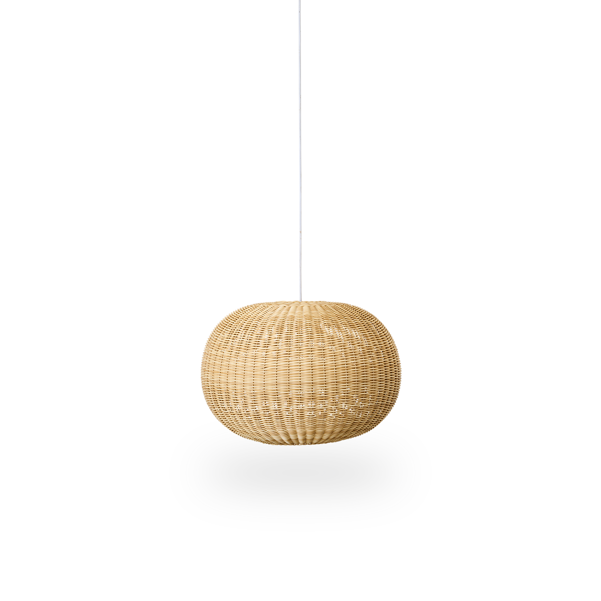 Tangelo outdoor lampshade designed by Darcy Clarke, size Medium, Ø49 cm. Handcrafted in weather-resistant ArtFibre with an inner steel frame giving it a good weight and stability.