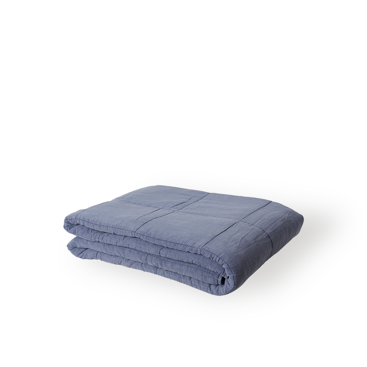 This is an image of ATX014DB plaid throw in dusty blue.