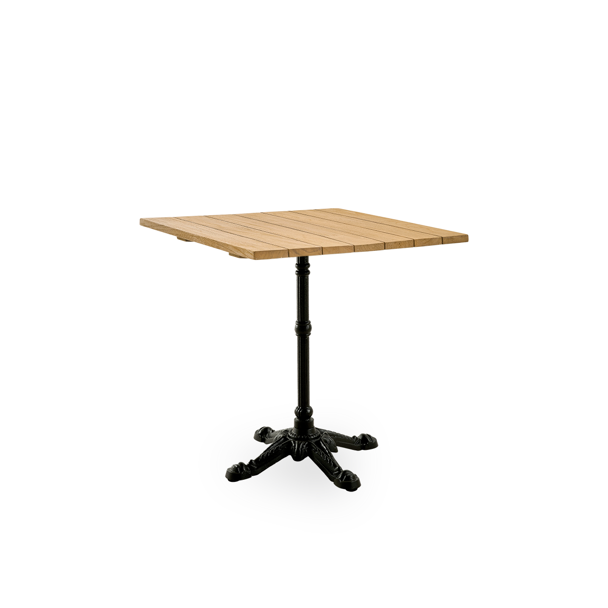 This is an image of Lyon Café Table base with teak top.