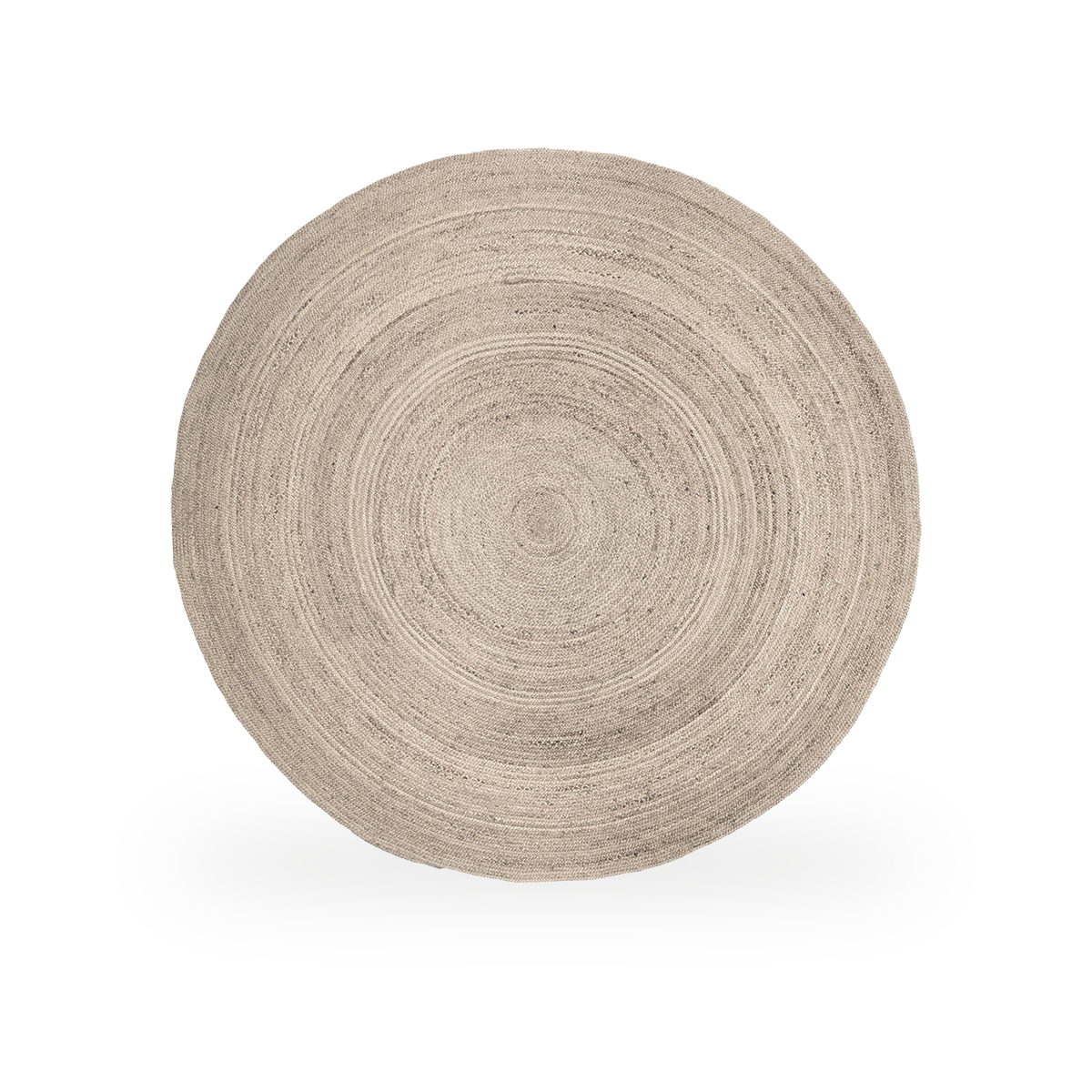 This is a close-up image of Jute Carpet Ø280 in grey jute.