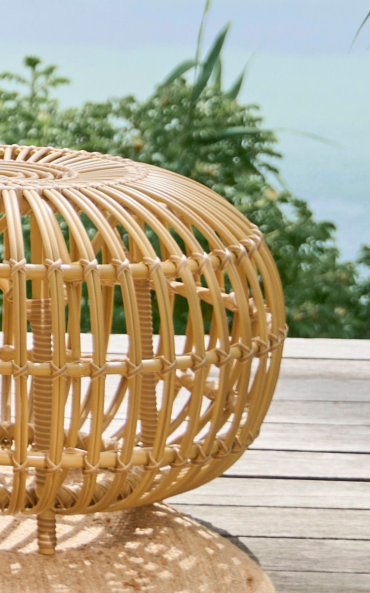 Ottoman in handmade wicker | Ottoman Exterior Large Ottoman in handmade wicker | Ottoman Exterior Large