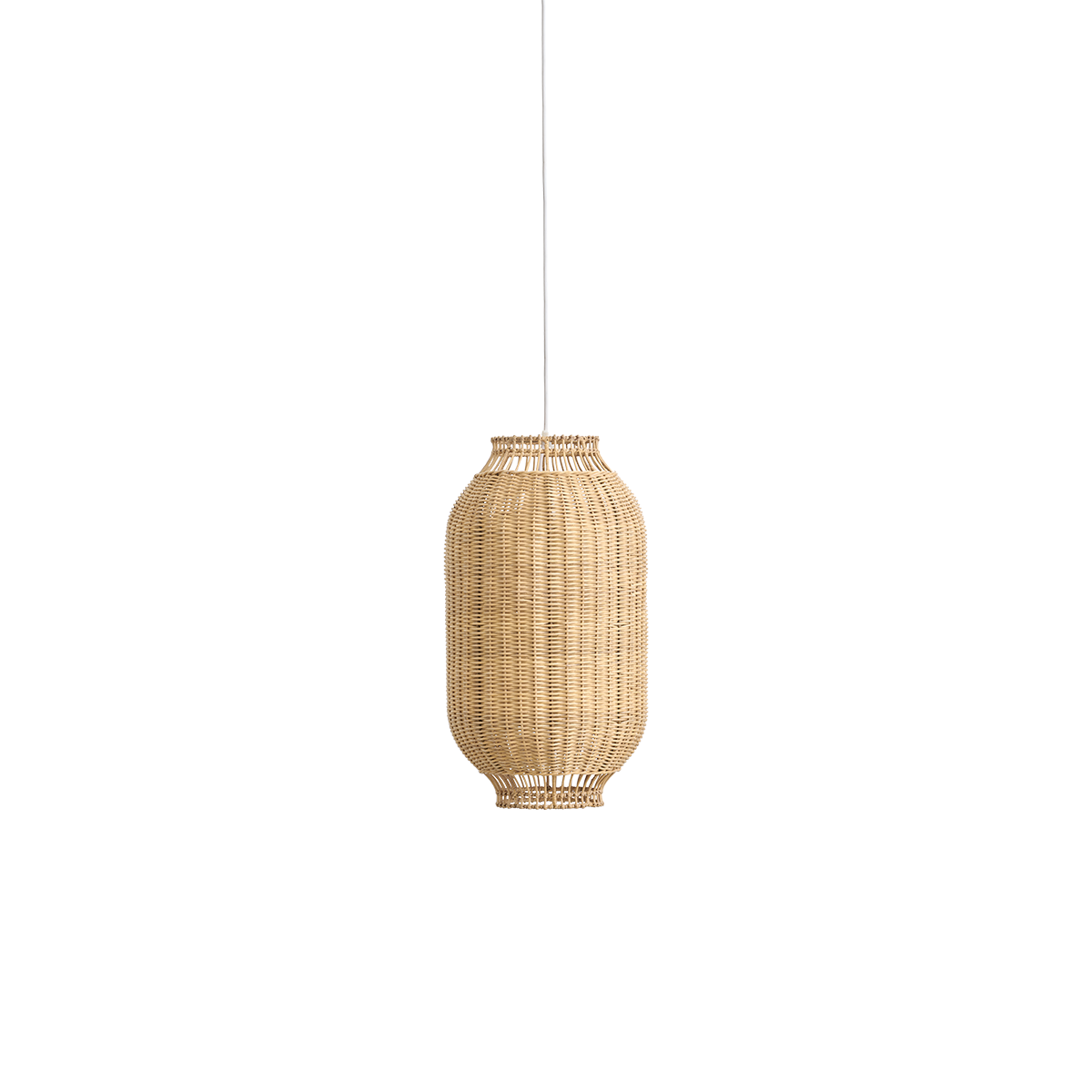 Kou lampshade designed by Jin Kuramoto, japan-inspired rattan lampshade handcrafted from high quality rattan with inner steel frame for stability. Height 50 cm, width 28 cm.