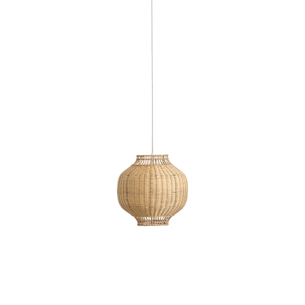 Tomos rattan lampshade by Jin Kuramoto. Japan-inspired lampshade handcrafted in rattan with an inner steel frame giving it a good weight and stability.