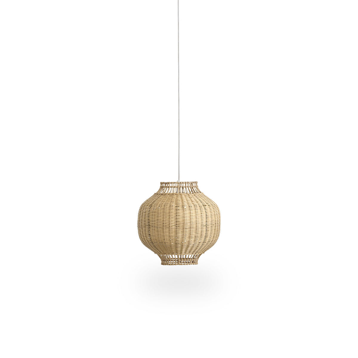 Tomos rattan lampshade by Jin Kuramoto. Japan-inspired lampshade handcrafted in rattan with an inner steel frame giving it a good weight and stability.