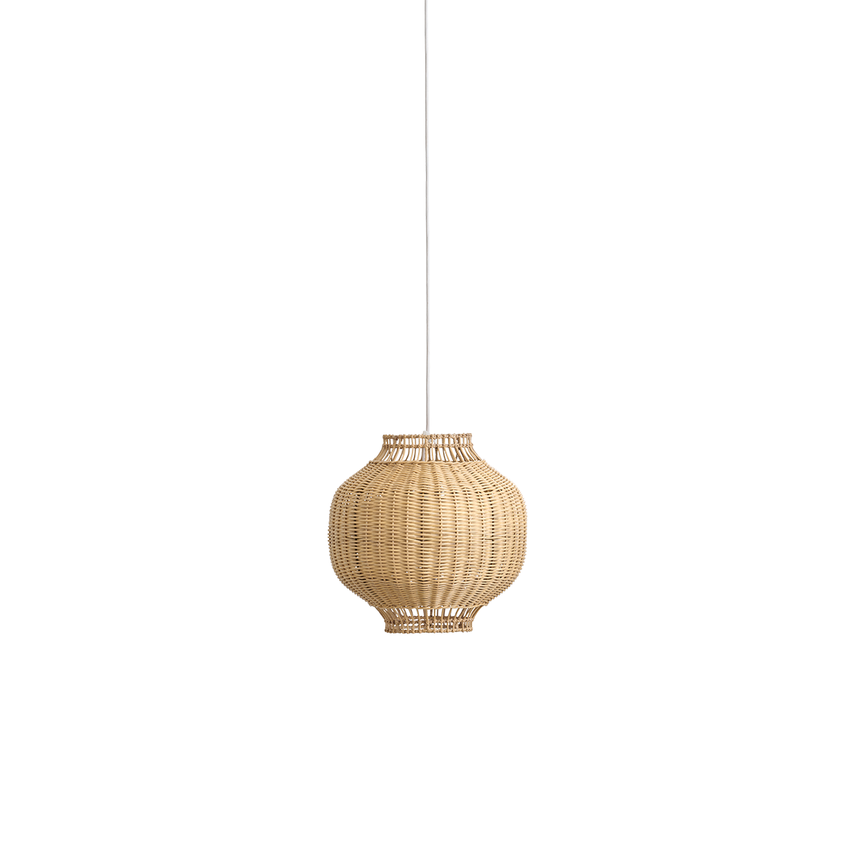 Tomos rattan lampshade by Jin Kuramoto. Japan-inspired lampshade handcrafted in rattan with an inner steel frame giving it a good weight and stability.
