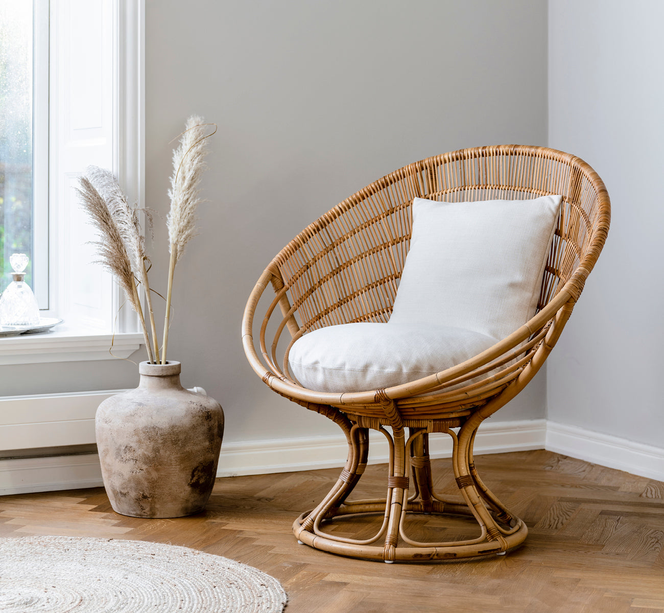 Rattan wicker chair | Franco Albini | Luna Lounge Chair
