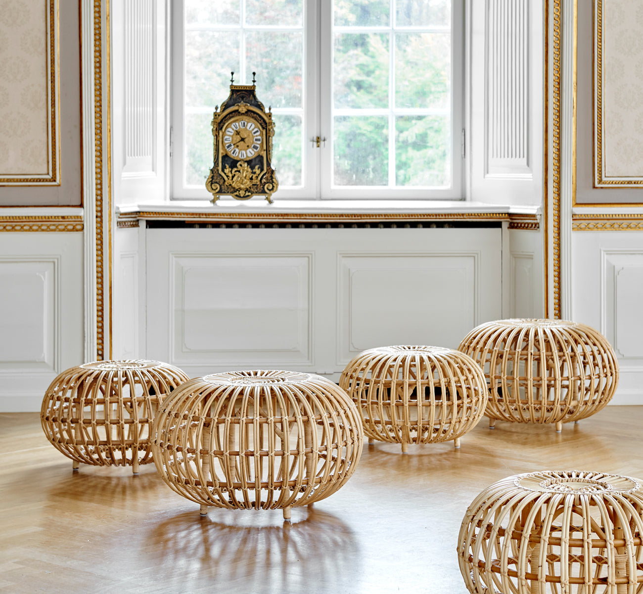 Sika Design Franco Albini Ottoman L ③ Ottoman in rattan and wicker | Franco Albini | Ottoman Large