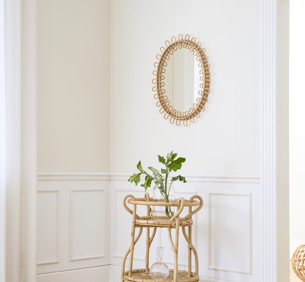 Handmade rattan mirror | Franco Albini & Franca Helg | Luella Mirror