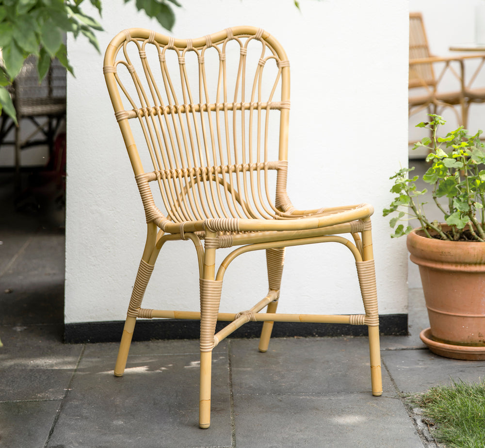 Outdoor wicker chair | Margret Exterior Side Chair