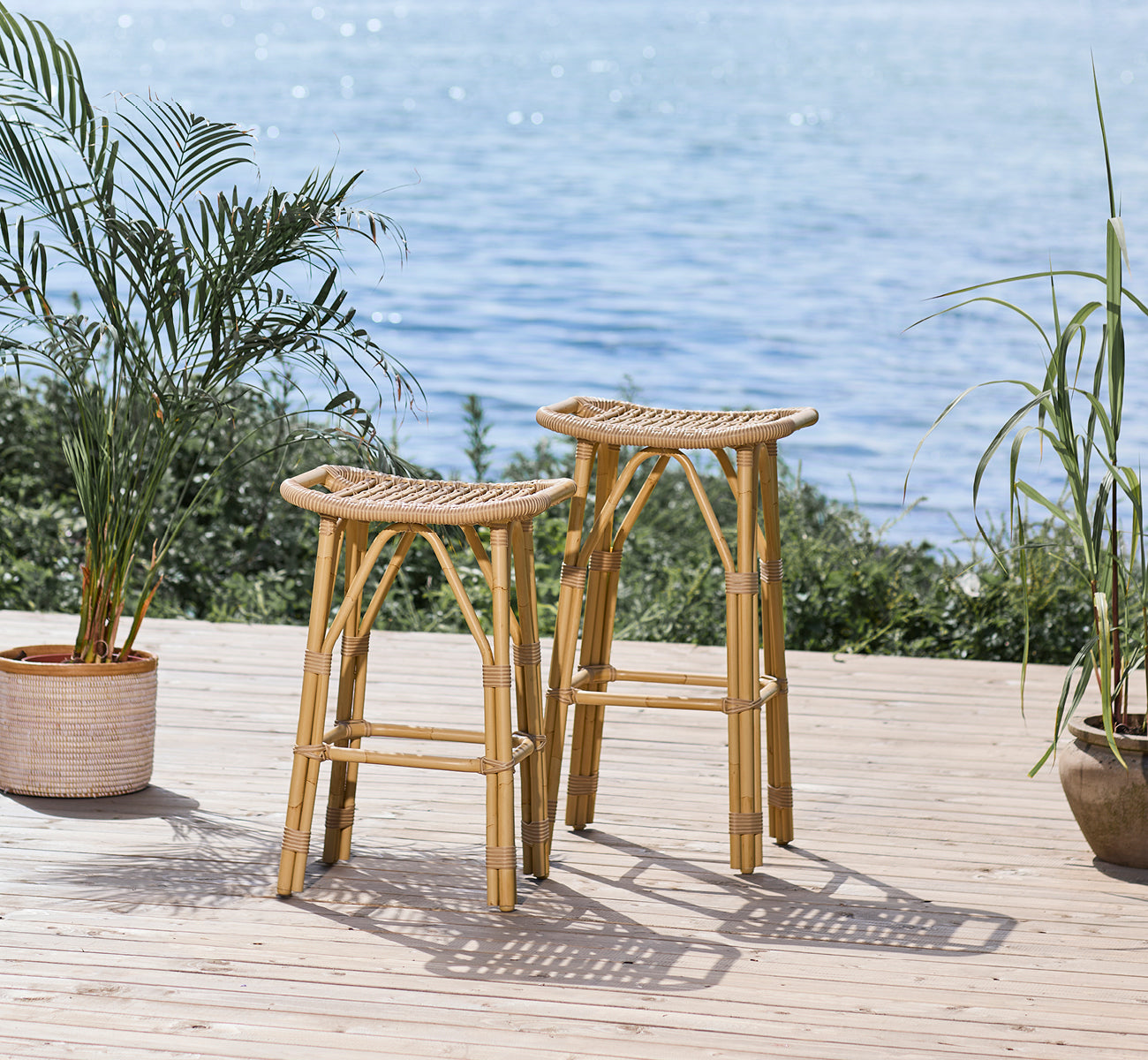 Outdoor Bar Stool in Alu-Rattan | Salsa Exterior Bar Stool