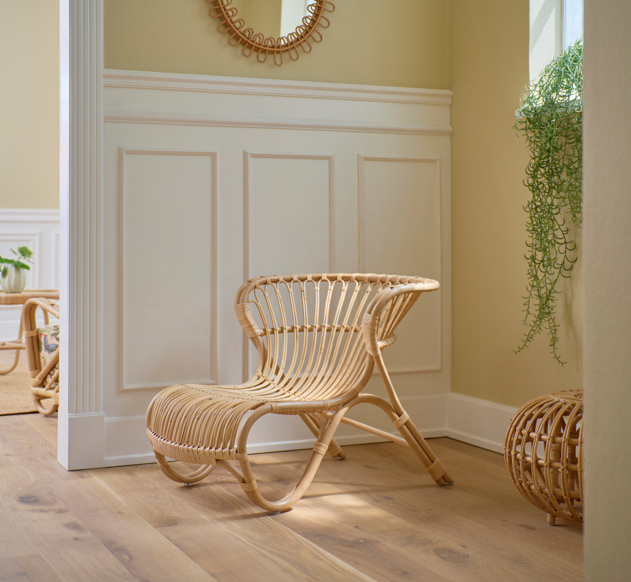 Rattan wicker chair | Viggo Boesen | Fox Lounge Chair