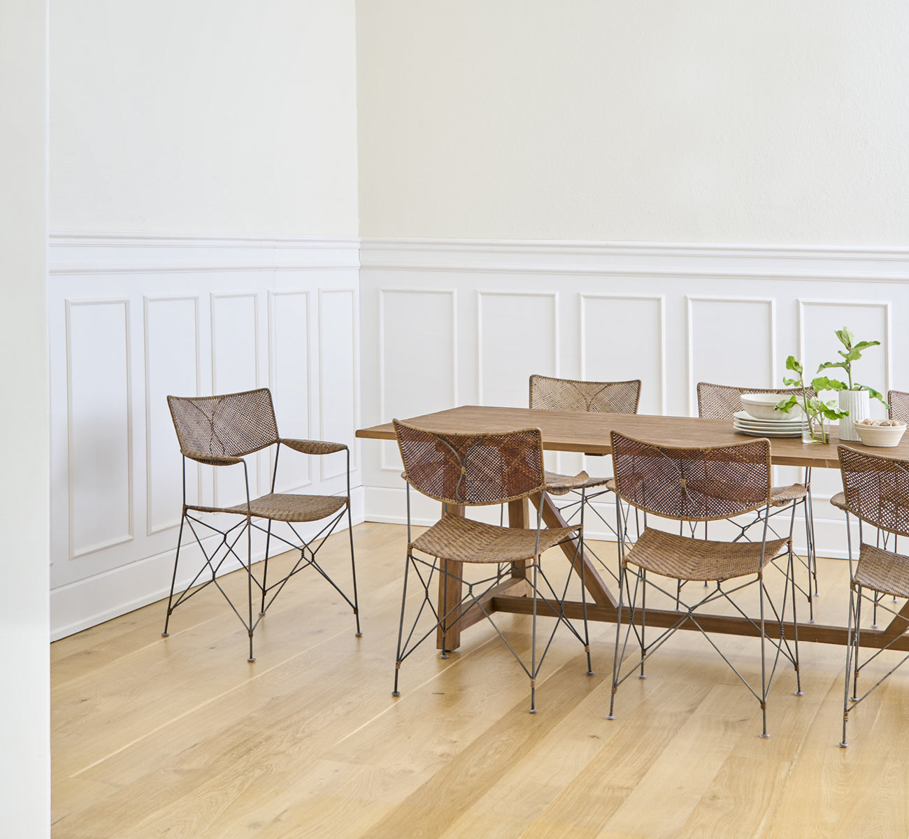Rattan wicker chair | Yuzuru Yamakawa | Rap dining chair