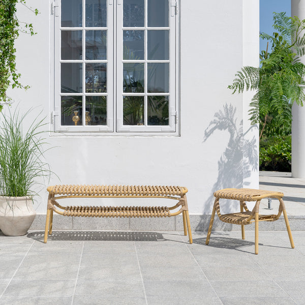 Outdoor Wicker Bench | Jin Kuramoto | Machiya Exterior Bench - Sika ...