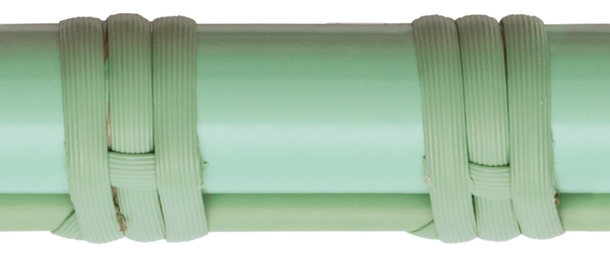 Mint green (pale sage) aluminum frame with matching ArtFibre weave — custom color for Sika-Design Exterior furniture