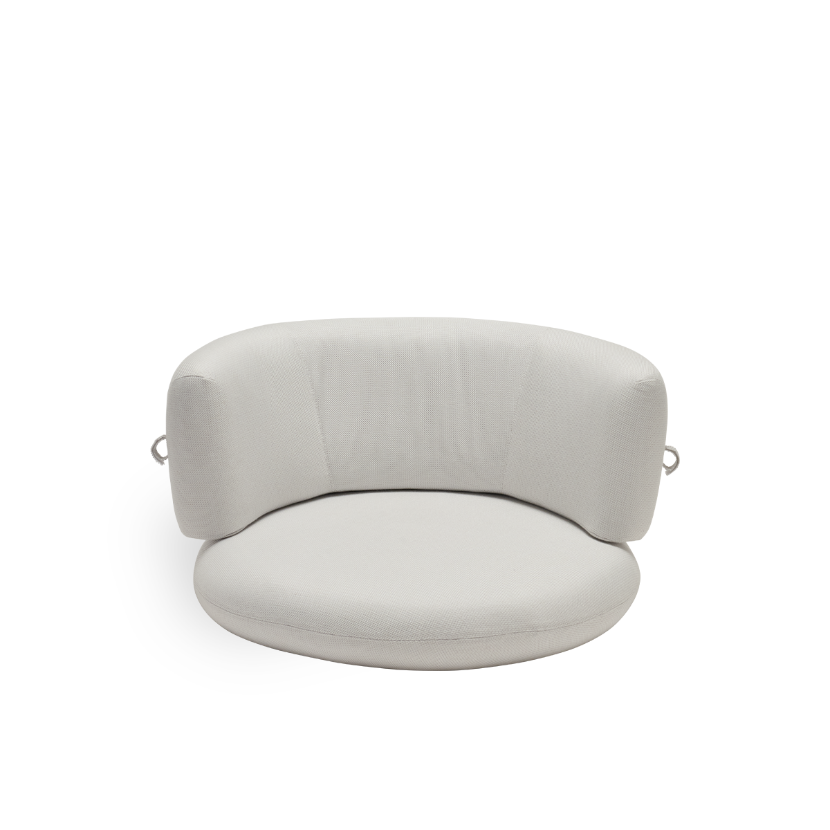 Image of Seat- and back cushion | Coco Exterior Lounge Chair presented with white fabric