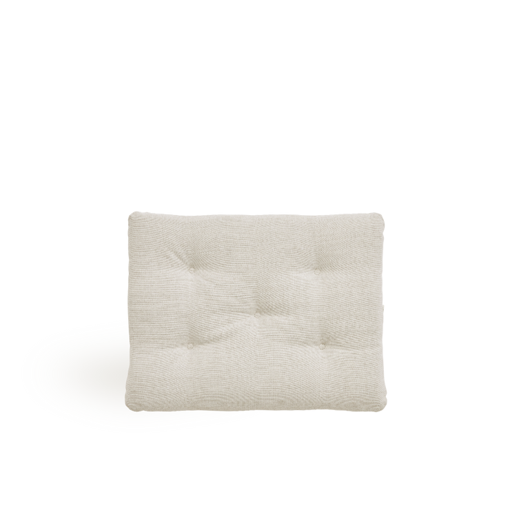 Image of Seat cushion | Teddy Footstool presented with beige fabric