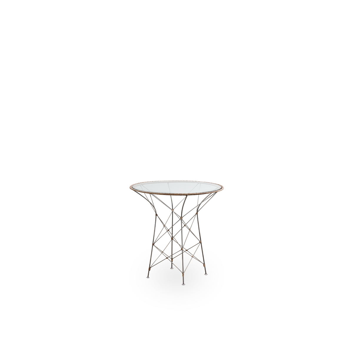 Round café table in rattan | Yuzuru Yamakawa | Funky café table