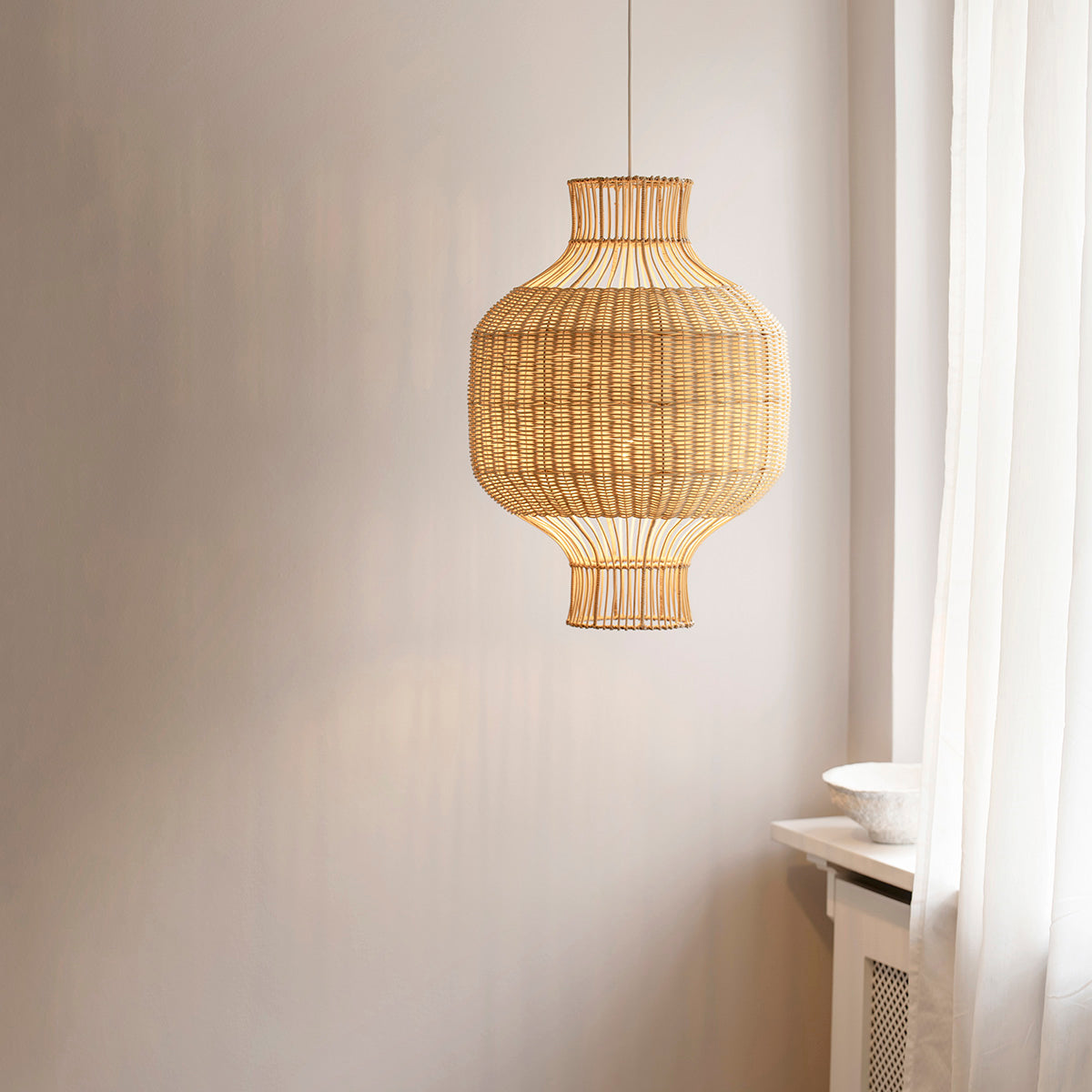 Luipaard Grijp mozaïek Rattan & wicker lamp shade | Hikari Lampshade by Jin Kuramoto -  Sika-Design.com